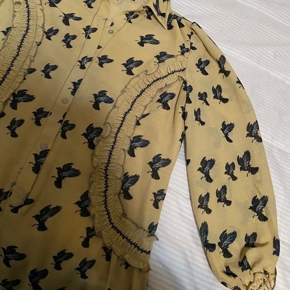 Max Studio London Dress Midi Dress. Bird Printed - Picture 9 of 13